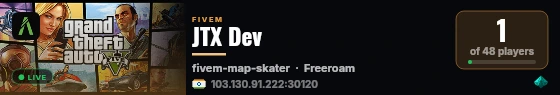 JTX Dev live status badge