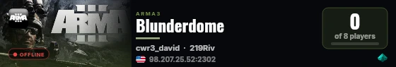 Blunderdome live status badge