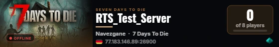 RTS_Test_Server live status badge