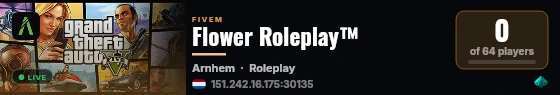 Flower Roleplay™ live status badge