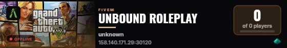 UNBOUND ROLEPLAY live status badge