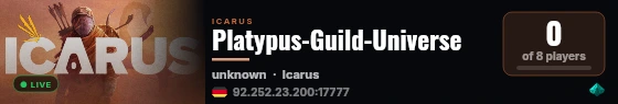 Platypus-Guild-Universe live status badge