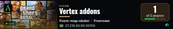 Vertex addons live status badge