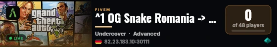 ^1 OG Snake Romania -> STAFF FREE -> VIP FREE ^7 live status badge