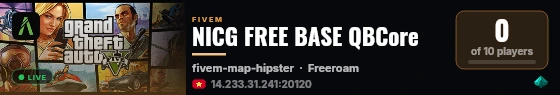 NICG FREE BASE QBCore live status badge