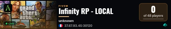 Infinity RP - LOCAL live status badge