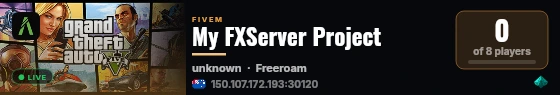 My FXServer Project live status badge