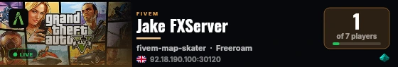 Jake FXServer live status badge