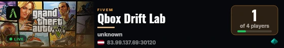 Qbox Drift Lab live status badge