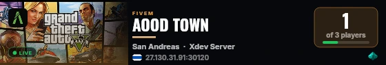 AOOD TOWN live status badge