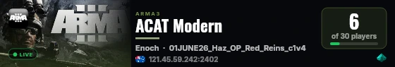 ACAT Modern live status badge
