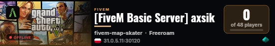 [FiveM Basic Server] axsik live status badge