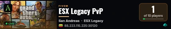 ESX Legacy PvP live status badge