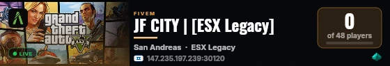 JF CITY | [ESX Legacy] live status badge