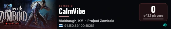 CalmVibe live status badge