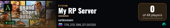 My RP Server live status badge