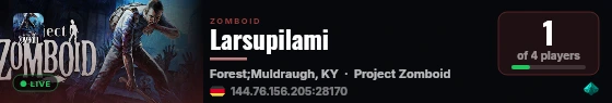Larsupilami live status badge