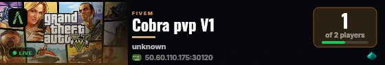 Cobra pvp V1 live status badge