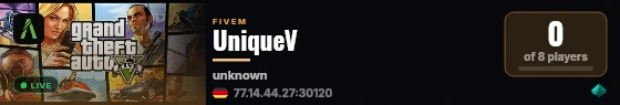 UniqueV live status badge