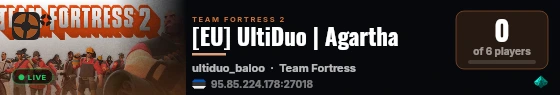 [EU] UltiDuo | Agartha live status badge