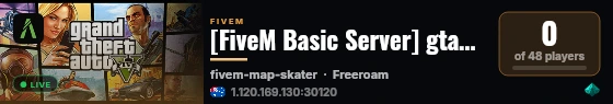 [FiveM Basic Server] gta000 live status badge