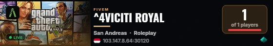 ^4VICITI ROYAL live status badge