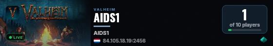 AIDS1 live status badge