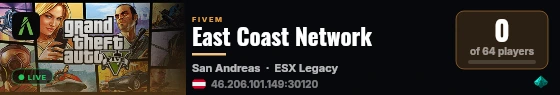 East Coast Network live status badge