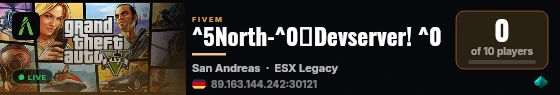 ^5North-^0〢Devserver! ^0 live status badge