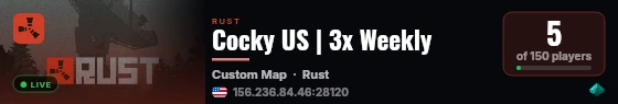 Cocky US | 3x Weekly live status badge