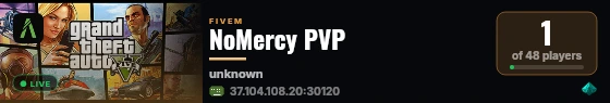 NoMercy PVP live status badge