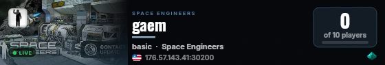 gaem live status badge
