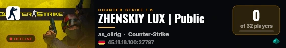 ZHENSKIY LUX | Public live status badge