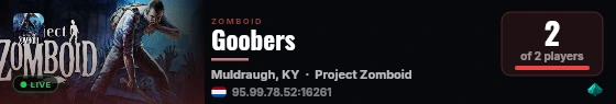 Goobers live status badge
