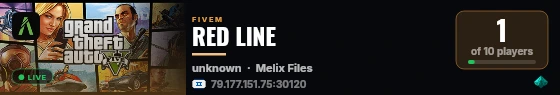 RED LINE live status badge