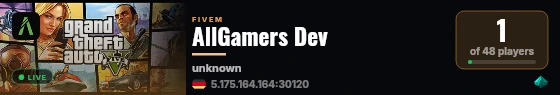 AllGamers Dev live status badge