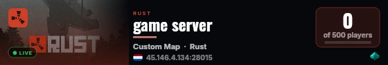 game server live status badge