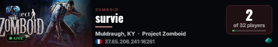 survie live status badge
