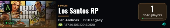 Los Santos RP live status badge