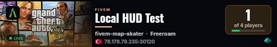 Local HUD Test live status badge