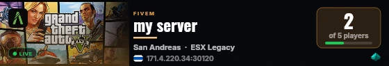 my server live status badge