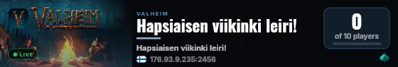 Hapsiaisen viikinki leiri! live status badge