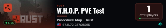 W.H.O.P. PVE Test live status badge