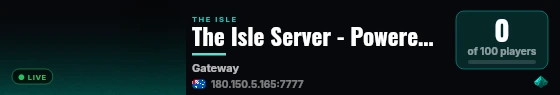 The Isle Server - Powered by AMP live status badge
