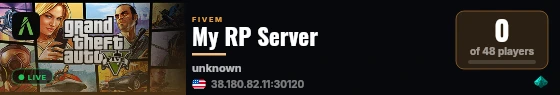 My RP Server live status badge