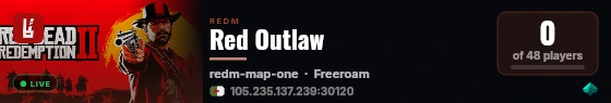 Red Outlaw live status badge