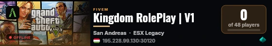 Kingdom RolePlay | V1 live status badge