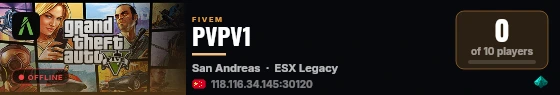PVPV1 live status badge