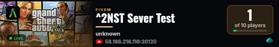 ^2NST Sever Test live status badge