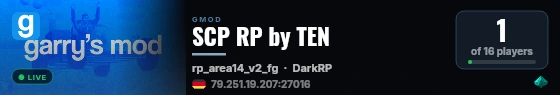 SCP RP by TEN live status badge